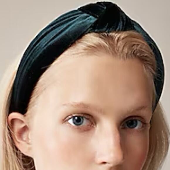 J. Crew deep ruby Velvet knot headband - Picture 6 of 6